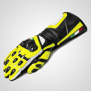 Gants de course de moto en cuir professionnels personnalisés, protection des jointures en fibre de carbone. - Product Image 1