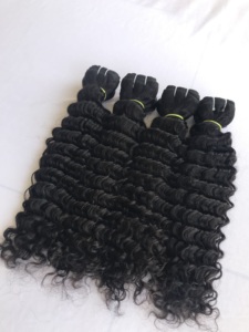Exportación 100% Precio al por mayor Virgen Donante único 10 ''a 30'' Paquete de ondas profundas Extensión de cabello Máquina doble Trama Proveedor indio - Product Image 3