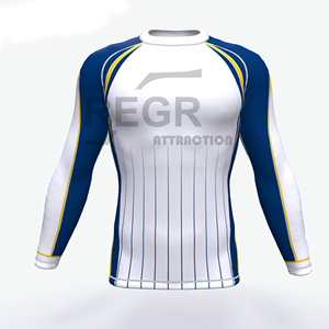 Camisetas de Compresión para Gimnasio, Surf, Manga Larga, Logotipo Personalizado, Protección UV, Rashguard de BJJ, MMA, Sublimadas, Rash Guard para Hombre, Sublimación DHL, FEDEX, OEM - Product Image 1