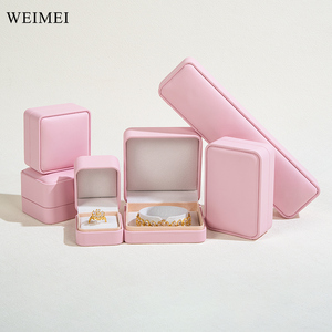 Weimei tùy chỉnh PU quà tặng gói đồ trang sức hộp đồ trang sức bán buôn Vòng tay bông tai vòng Hộp bao bì da hộp đồ trang sức - Product Image 3