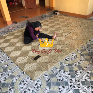 พรมหญ้าทะเลถักด้วยมือพรมปูหน้าประตูผ้าใยธรรมชาติบุนวมสำหรับสัตว์เลี้ยงใช้ในห้องนั่งเล่นสไตล์วินเทจ - Product Image 5