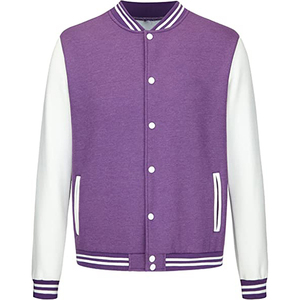 Veste universitaire à manches en cuir pour hommes Fabricant chinois de vêtements Veste de baseball Letterman Broderie en chenille de haute qualité - Product Image 1