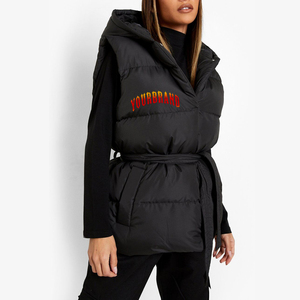 Nuovo Design piumino senza maniche giacca da donna nuova moda da donna Sexy nero piumino gilet in pelliccia
