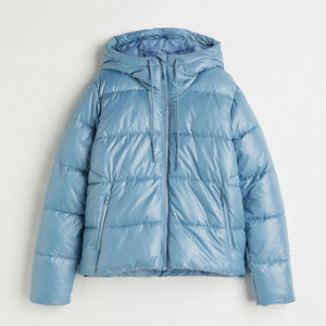 2025 Custom Design Zipper Style Ladies Puffer <b>Coat</b> 100% Polyester Fabric Oversize <b>Stand</b> Collar Hooded Outdoor Wear Bubble Jacket - Product Image 6