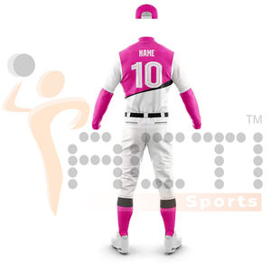 Uniformes de béisbol por sublimación personalizados con logotipos de equipo Camisetas y pantalones de béisbol transpirables de alta calidad para uniformes de equipo - Product Image 4