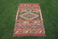 Kilim Area Boho Home Decor Tapis Pour Salon Cuisine Chambre Tapis De Yoga Multicolore Laine Jute Dhurrie À La Main Jute Tapis
