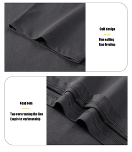 T-shirts pour hommes en coton 100% de 180 grammes, poids lourd, logo personnalisé, coupe ample, épaules tombantes, coupe courte, écologiques, respirants, de haute qualité - Product Image 5
