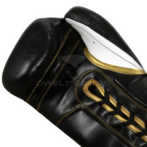 Gants de boxe professionnels en cuir PU avec logo personnalisé avec lacets pour l'entraînement et le combat dans les arts martiaux - Product Image 5
