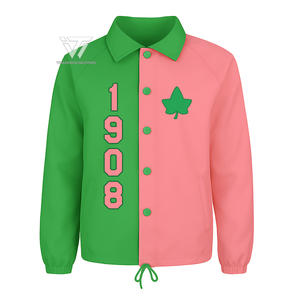 Ropa de hermandad griega bordada Alpha | Kapa | Alpha AKA Colorblock Line Jacket Crossing Jacket Sorority - Product Image 1