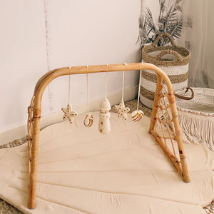 Gym pour bébé en rotin naturel fait à la main du Vietnam-Esthétique, sûr et idéal pour le jeu Montessori - Product Image 6