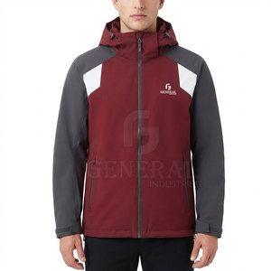 Veste de ski professionnelle à capuche pour homme, hiver, snowboard, extérieur, imperméable, respirante, séchage rapide, légère, nylon, polyester, devant - Product Image 2