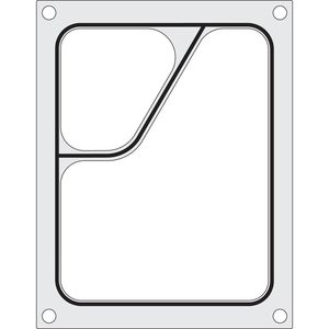 Contenitore per Pranzo Usa e Getta a Due Scomparti 227x178mm con Sigillatura a Matrice per Vassoi - HENDI Colt - Product Image 1