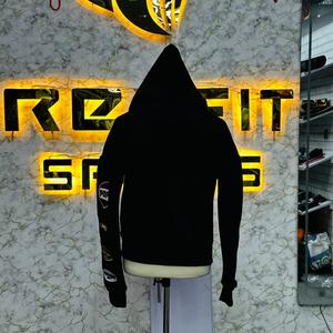 Sweat à capuche zippé de haute qualité avec logo personnalisé, imprimé numériquement, 100% coton, fabriqué en usine, prix abordable, pour hommes - Product Image 4