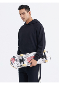 Custom Acid Wash Spring Camouflage Sweat Suits Cotton Thick Knitted Zip Applique Embroidery <b>Patch</b> Flared Full Men Hoodies - Product Image 3