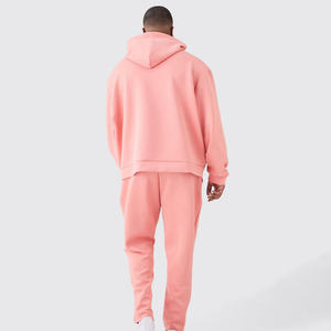 Ensemble de survêtement unisexe personnalisé, sweat-shirt à capuche rose, manches longues, ensemble de jogging pour hommes en plusieurs couleurs, survêtements pour hommes - Product Image 5