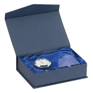 Personalized GERALD Glass Block <b>Desk</b> & Table Clock Customizable Gadgets - Product Image 3