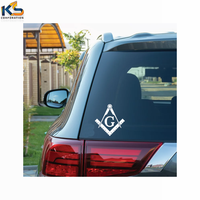 Autocollant personnalisé en vinyle PVC pour outils maçonniques, résistant à l'eau et aux UV, réutilisable, de haute qualité, pour voiture, camion, moto, mur