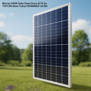 แผงโซลาร์เซลล์ Phono Solar Bifacial 590W 182 มม. รุ่น Draco N-Type สำหรับโครงสีเงิน ผลิตในสหรัฐอเมริกา PS590M8GF-24/TNH - Product Image 3
