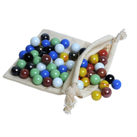 Jeu de dames chinoises en bois massif de 11.5 "avec billes de verre pour enfant, enfant, adulte et tous les âges Jeu de dames chinois le plus vendu