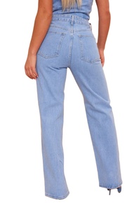 เสื้อแขนกุด & กางเกงยีนส์ผู้หญิงชุดครอปยีนส์2ชิ้นเอวลอยทรงตรงกางเกงยีนส์2026 - Product Image 5