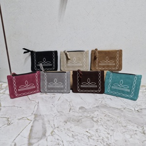 กระเป๋าสตางค์หนังแท้หรูหราแบบตะวันตกมีซิปกระเป๋าสตางค์ดีไซเนอร์พกพาได้มีพู่แบบมินิมอลลิสต์ - Product Image 2
