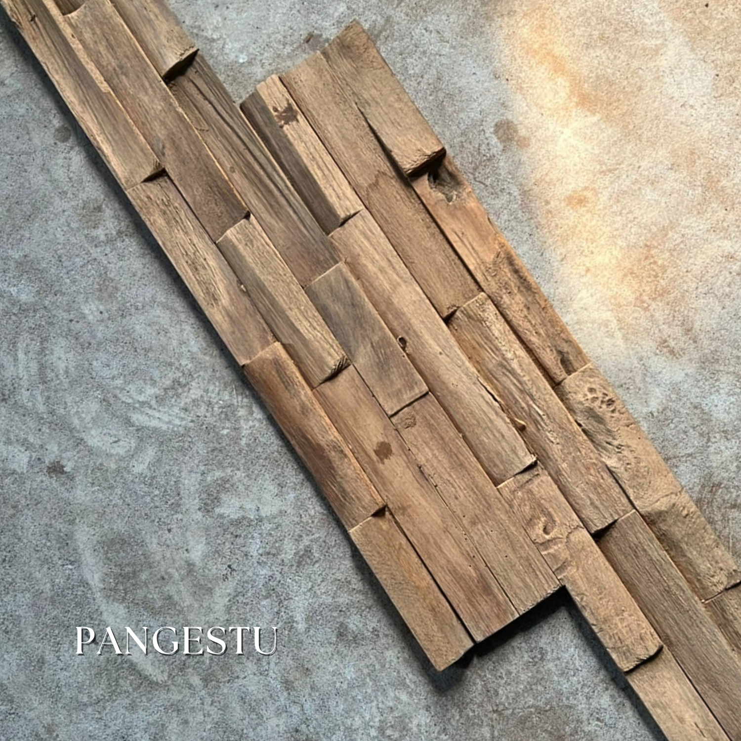 Natural teak wood tones Light brown medium brown to dark brown