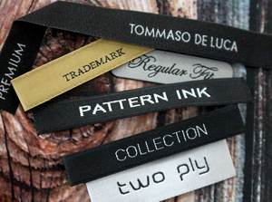 Etiquetas de ropa etiquetas personalizadas, ropa de ropa personalizada de lujo ropa de tela algodón tejido cuello etiqueta parche tejido para todas las prendas - Product Image 4