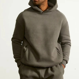 Boxy เสื้อฮู้ดสวมหัวโอเวอร์ไซส์สำหรับผู้ชาย, เสื้อฮู้ดลำลองปรับแต่งได้สำหรับฤดูหนาว400Gsm ผ้าฝ้าย100% - Product Image 3