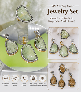Juego de Joyería de Plata de Ley 925 al por Mayor con Piedras Sintéticas – Diseños Hechos a Mano Personalizados - Product Image 4