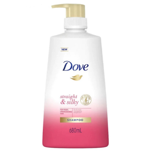Shampoo Dove Straight & Silky 680ml Nettoyant capillaire nourrissant Hydratation Lisse Doux Soie Cheveux forts et sains Cheveux radieux - Product Image 2