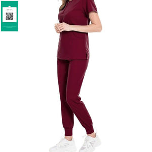 Tenues d'infirmières personnalisées avec logo, ensembles de blouses et pantalons en toile respirante 100% coton, usage hospitalier, haute qualité, couleur personnalisée - Product Image 2