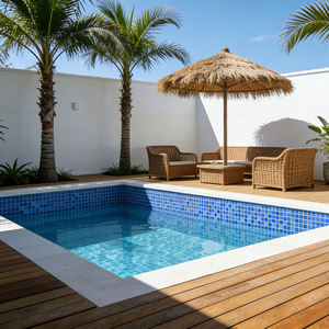 Piscina profunda, piscina de lujo, piscina pequeña, piscina de jardín, piscina de fibra, piscina enterrada, piscina para delfines, limpiador de piscinas - Product Image 1