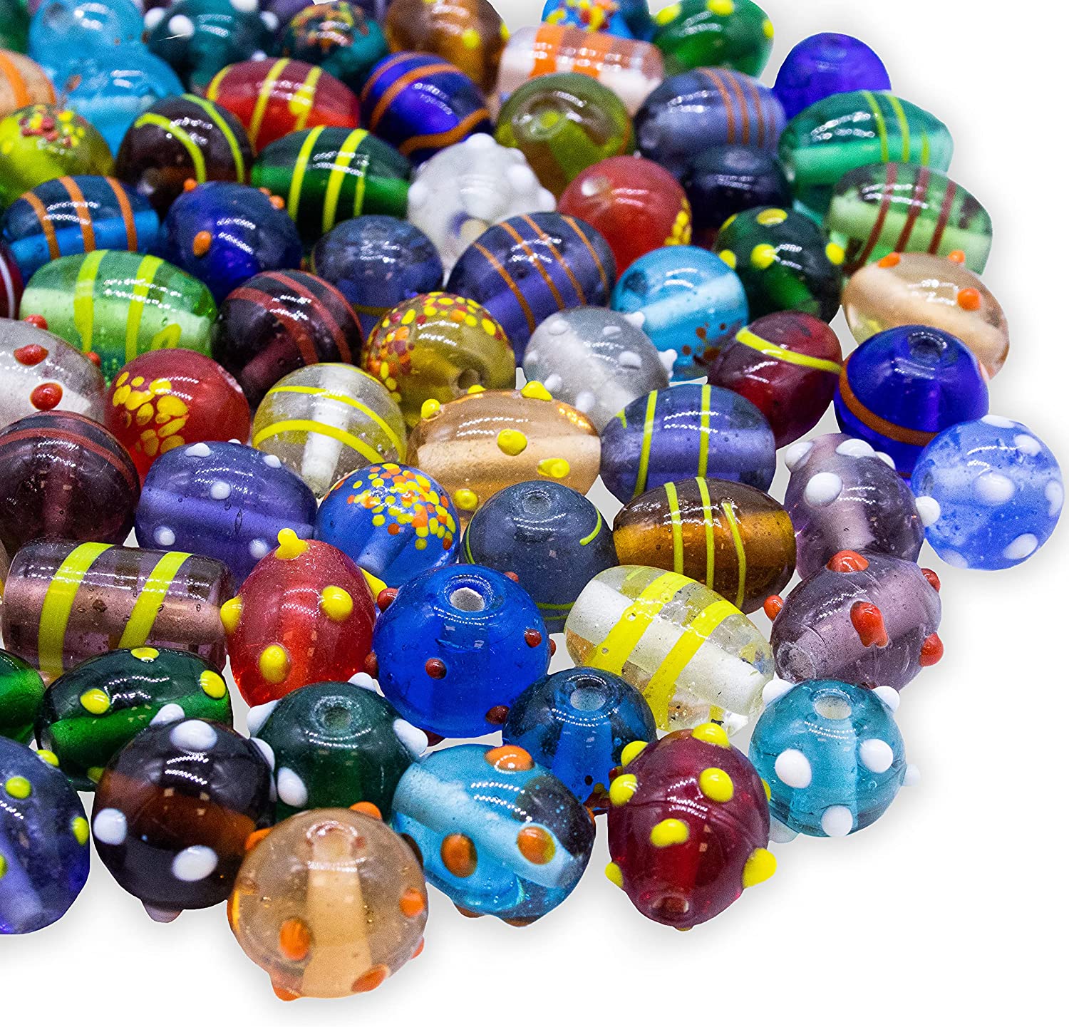 Chevron Beads Elegant Glass Beads for Jewelry Making