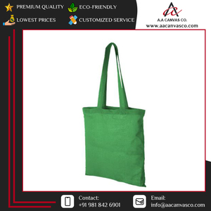 Bolsa de Compras Reutilizable de Alta Calidad Hecha en India, de Lona de Algodón de Color Sólido, con Color Personalizado a Bajo Precio de Mercado - Product Image 3