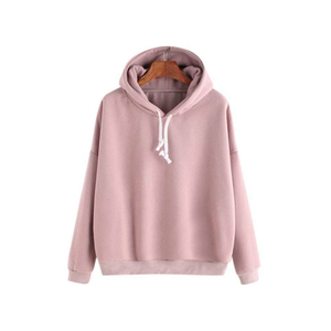 เสื้อฮู้ดสวมหัวแขนยาวของผู้หญิงเสื้อเอวลอยสำหรับฤดูหนาวโลโก้ด้านหน้าและปกเสื้อมีฮู้ด - Product Image 1