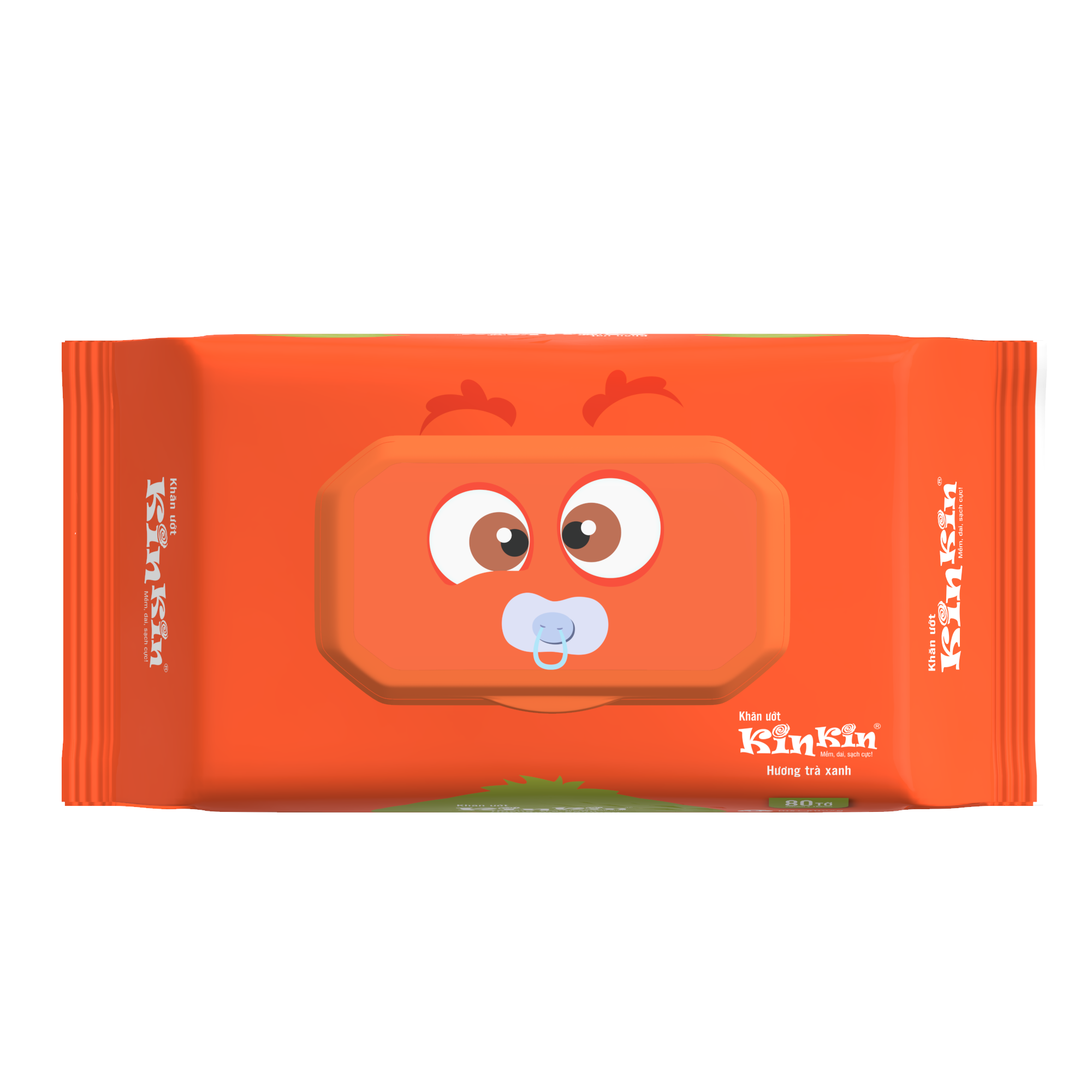 Влажные салфетки Kinkin Premium из нетканого материала, 80 шт., для ухода за кожей ребенка