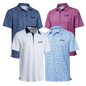 Polo personnalisé avec logo brodé chemise de golf de sport en polyester micro-élastique à séchage rapide pour hommes