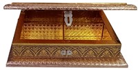 Boîte à fruits secs en bois avec tôle oxydée 'Bride's Palanquin Doli'