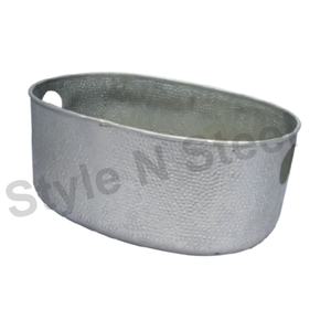 Enfriador de vino, Cubo de fiesta de hielo de Metal redondo de acero inoxidable para vino y cerveza, tinas de bebidas Premium, bañera clásica - Product Image 1