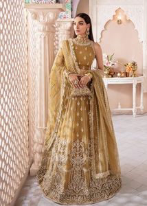 STYLISH & ELEGANT EMBROIDERY on BRIDAL <b>BLOUSE</b> & LEHENGA DRESS WITH EMBELLISHED CRYSTAL GLASS BEADS,DABKA WORK for WEDDING@2024 - Product Image 2