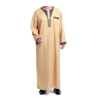 Top ventes, Thobe Daffah pour hommes, Qamis de haute qualité, blanc uni, longue longueur, vente en gros, Thobe de style arabe Jubba