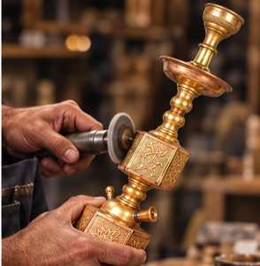 Cachimba Egipcia de Latón Hecha a Mano de Primera Calidad – Diseño Tradicional Único para Mesa - Product Image 5
