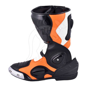 High Quality Custom Made Leather Motorbike Running <b>Shoes</b> Breathable Plus Size Hot Sale Protection Features All Seasons MEESAM - Product Image 3