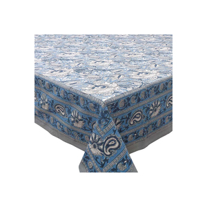 Dernière nappe Jacquard personnalisée élégante bloc à la main imprimé pur coton artisanat intemporel prix de gros - Product Image 1