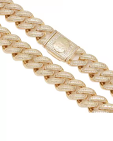 Chaîne de luxe pour homme style Hip Hop entièrement sertie de diamants, bijoux en argent D Yash Corporation, maillons cubains cloutés, testeur inclus
