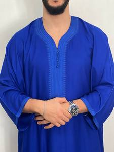 Mens <b>Moroccan</b> <b>Thobe</b> Premium Quality Digital Style Loose Abaya XXL Handmade Adults Traditional Elegant Wear Polyester - Product Image 3
