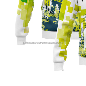 Custom wool <b>varsity</b> <b>jacket</b> with leather sleeves featuring vibrant embroidery and windproof stand collar for teams - Product Image 5