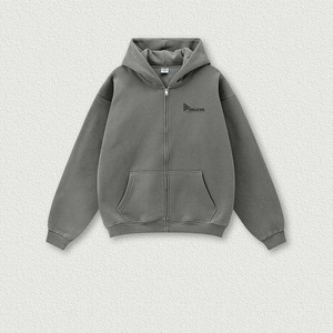 เสื้อฮู้ดซิปผู้ชาย ดีไซน์ระบายอากาศได้ดี คุณภาพสูง หนานุ่ม ผลิตจากผ้าฝ้ายฟลีซ 100% สำหรับฤดูใบไม้ผลิ แพ็ค 2 ชิ้น - Product Image 2