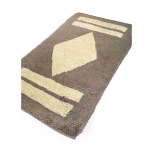 พรมขนสัตว์ถักมือสีเบจและสีน้ำตาลลายเรขาคณิต สำหรับห้องนั่งเล่น ทางเข้าห้องนอน ห้องโถง-Pae-1371 - Product Image 2