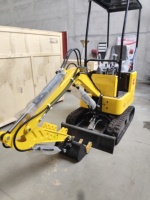 Mini-excavatrice sur chenilles, petite machine de terrassement pour la ferme, le jardin, la construction, les travaux routiers et l'aménagement paysager